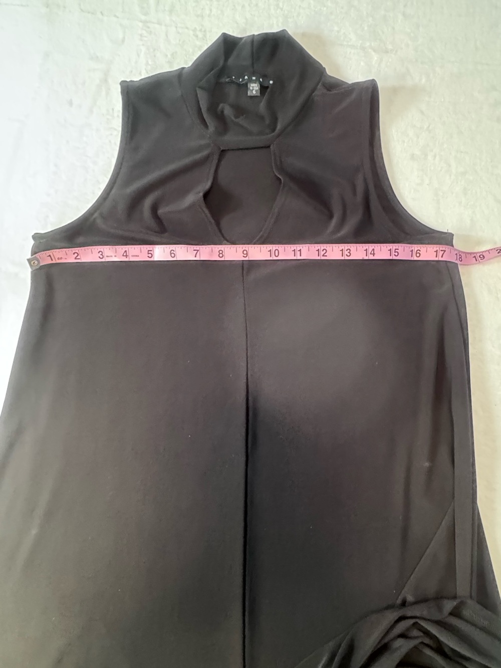 Tiana B Black Sleeveless Mock Neck Swing Dress Size 6 - Picture 5 of 11